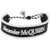 Alexander McQueen Embroidered Bracelet BLACK WHITE