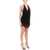 ROTATE Birger Christensen Sequined Fringed Mini Dress TAP SHOE BLACK