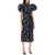 ROTATE Birger Christensen Midi Dress With Balloon Sleeves DOT STEMED ROSE + TAP SHOE COMB