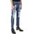 DSQUARED2 Medium Mended Rips Wash Tidy Biker Jeans NAVY BLUE