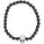 Alexander McQueen Skull Bracelet With Pearls BLACK A SILVER