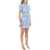 Self-Portrait Lace Mini Dress With Diamanté Buttons BLUE