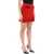 Self-Portrait Knitted Mini Skirt With Diamanté Buttons RED