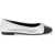 Tory Burch Laminated Ballet Flats With Contrasting Toe SILVER PERFECT BLACK