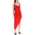 NORMA KAMALI Cayla Drape Dress TIGER RED