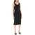 NORMA KAMALI Drape Neck Satin Dress BLACK