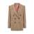 MSGM Msgm Double-Breasted Blazer Beige