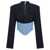 DION LEE DION LEE CORSET-STYLE CROPPED BLAZER BLUE