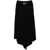 MUGLER Mugler Midi Skirt With Logo Plaque Black