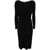 Alberta Ferretti ALBERTA FERRETTI LONG SLEEVES V NECK MIDI DRESS CLOTHING BLACK