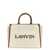 Lanvin Lanvin Logo Canvas Shopping Bag Beige