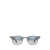 GARRETT LEIGHT Garrett Leight Sunglasses LLG-BRUSHED SILVER/INDIGO LAYERED MIRROR
