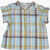 Bonpoint Plaid Motif Short Sleeve Cotton And Linen Shirt Multicolor
