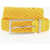 Bottega Veneta Cotton Macrame Belt With Soft-Leather Details Yellow