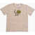 Bonpoint Printed Cotton And Linen Crew-Neck T-Shirt Beige