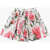 Dolce & Gabbana Kids Floral-Printed Flared Skirt With Golden Zip White