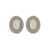 Alessandra Rich ALESSANDRA RICH OVAL EARRINGS WITH PEARL AND CRYSTALS SILVER