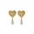 Alessandra Rich ALESSANDRA RICH METAL HEART EARRINGS WITH CRYSTALS GOLD