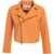 Bully Biker jacket in leather Orange