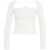 Liu Jo Ribbed knit top with lacing White