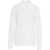 NORMA KAMALI Concealed button placket blouse White