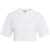 Dondup Cropped T-shirt with rhinestone applique White