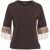 OBLO UNIQUE T-shirt with sequin fringes Brown