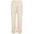 Semicouture Embroidered trousers with fringed border Beige