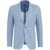 Tagliatore Single-breasted blazer in linen blend Blue