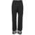 Semicouture Embroidered trousers with fringed border Black