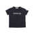 Moncler Black t-shirt with logo Blue
