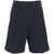 Nine in the morning Bermuda shorts with pleats "Quarzo" Blue