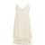 Semicouture Embroidered dress with fringed border Beige