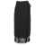 Semicouture Embroidered wrap skirt with fringed trim Black