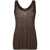 LEMAIRE LEMAIRE RIBBED TANK TOP BROWN