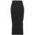 Thom / Krom Rib-knit skirt with zip Black