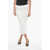 Balmain Back Zipped Knitted Longuette With Jewel Buttons White