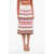 Kenzo Crochet Cotton Blend Midi Skirt With Fairisle Motif Multicolor