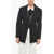 Bottega Veneta Ottoman Cotton Blazer With Lace-Up Detail Black