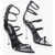 Versace Pointed Leather Sandals With Straps Heel 11 Cm Black