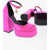 Versace Jewel Strap Satin Platform Pumps 12Cm Pink