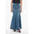 Burberry High-Waisted Flared Denim Skirt Light Blue