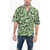 DSQUARED2 Plant Patterned Cotton Bowling Shirt Green