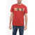 DSQUARED2 Crew Neck Cool Fit T-Shirt With Printed Logo Red