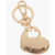 Moschino Love Metal Keyring With Heart-Shaped Pendant Gold