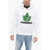 DSQUARED2 Brushed Cotton Leaf Hoodie White