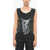 P.A.R.O.S.H. Sequined Gummy Tank Top Black
