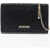Moschino Love Embellished Rhinestones Shoulder Bag With Golden Detail Black
