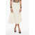 Lanvin Flared Midi Skirt With Side Zip White