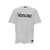 Versace White Crewneck T-Shirt with Logo Lettering Print in Cotton Man WHITE